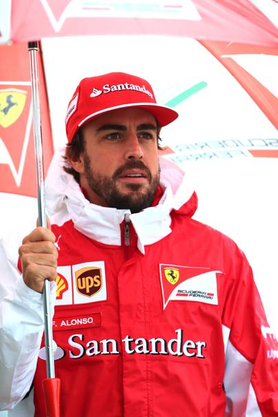 Fernando Alonso, 33 anni: il ferrarista riponeva molte speranze nel GP di Suzuka, ma è stato fermato da un guasto elettrico. Getty